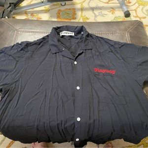 Playboy button down shirt, black XL new condition